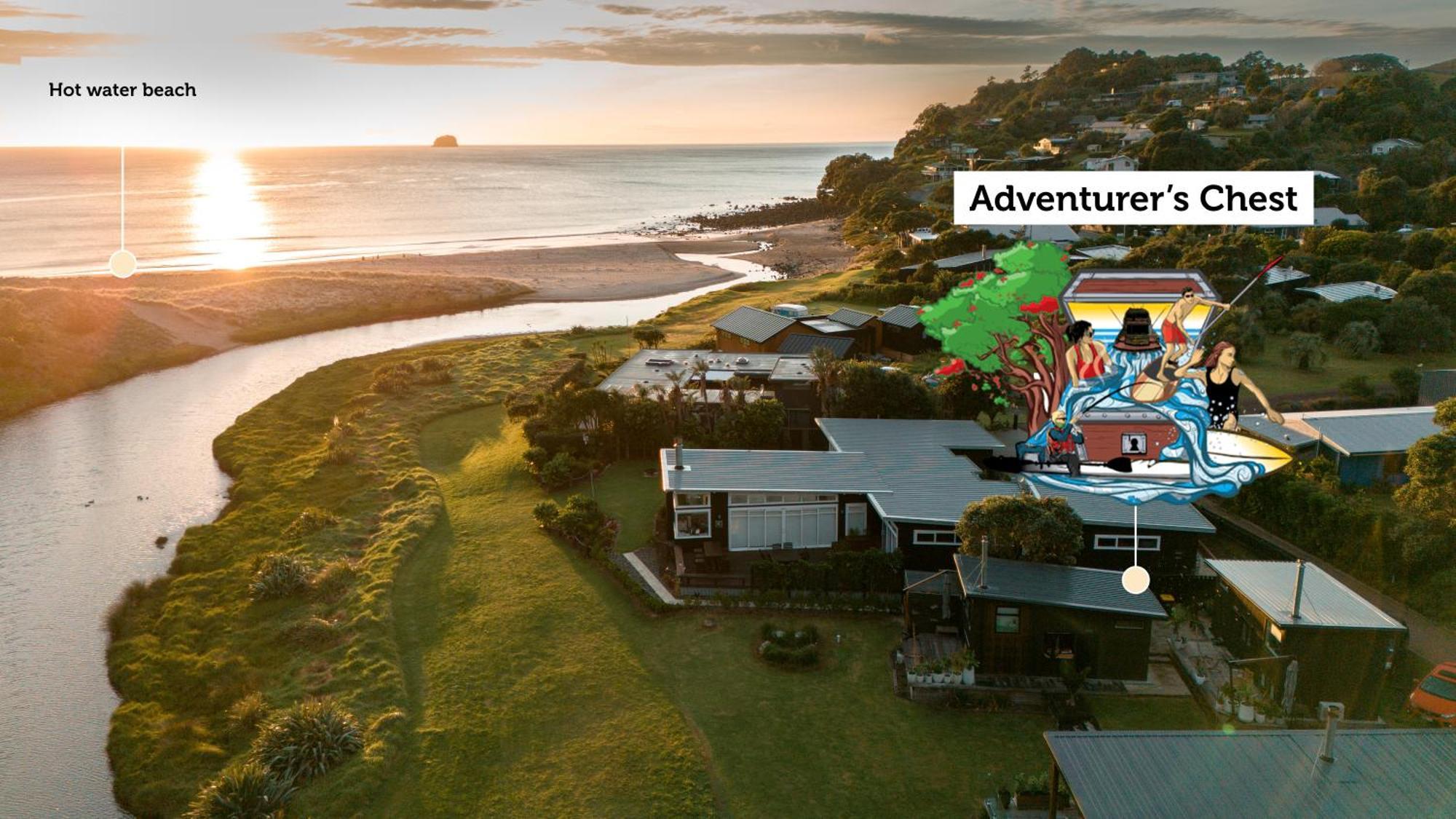 Villa Adventurer'S Chest - Taiwawe Hotwater Beach Exterior foto